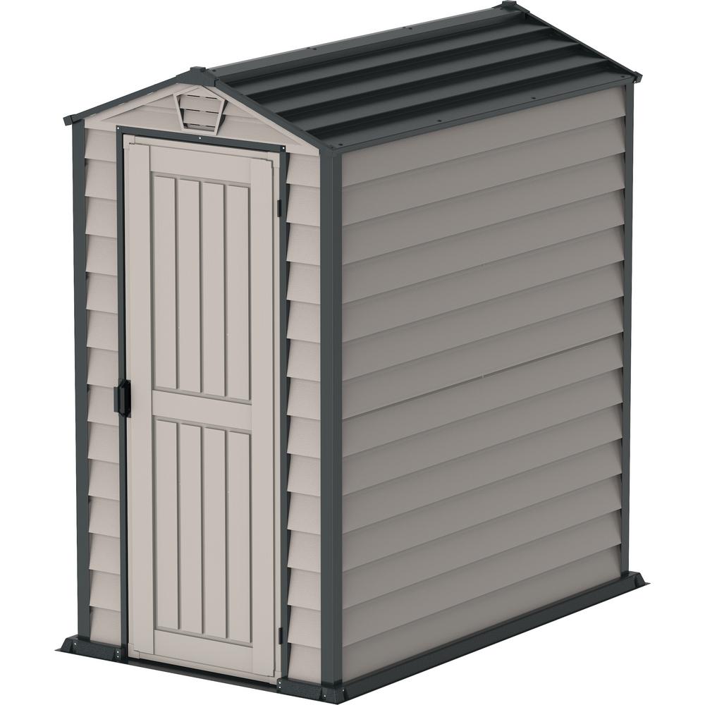 DURAMAX Evermore 4 ft. x 6 ft. Vinyl Storage Shed30625 The Home Depot