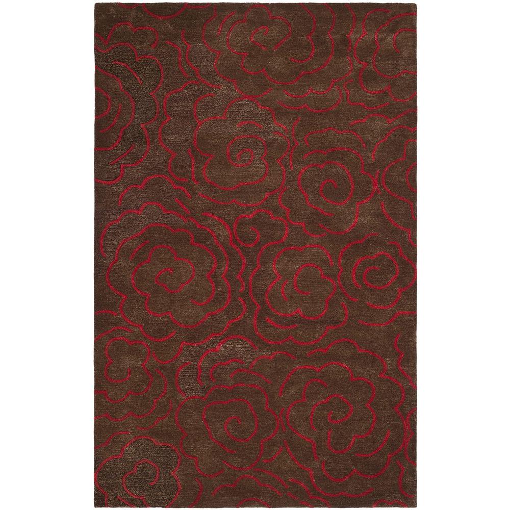 Safavieh Soho Chocolate Red 5 Ft X 8 Area Rug Soh812d The Soho Chocolate Red 5 Ft X 8 Area Rug