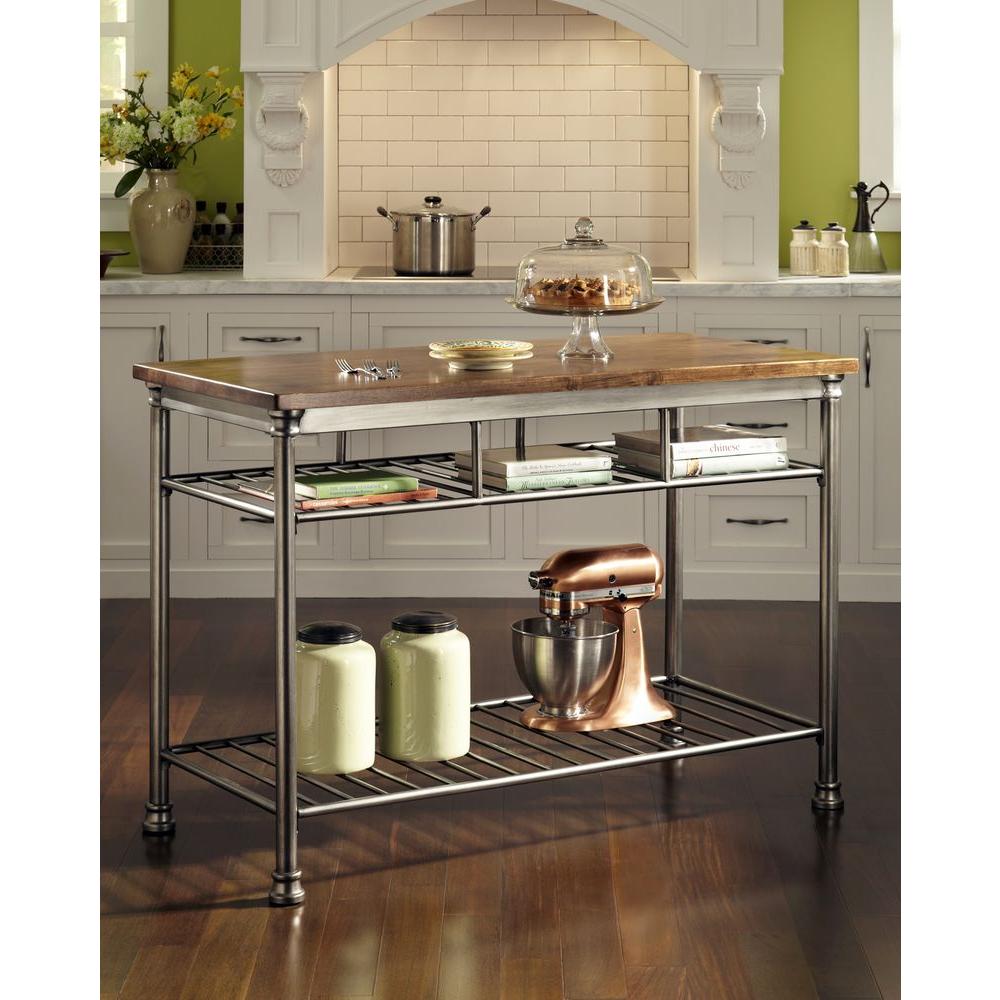 Home Styles The Orleans Vintage Carmel Kitchen Utility Table 5061