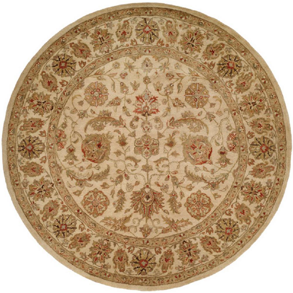 Unique Loom Ivory 6 ft. x 6 ft. La Jolla Round Area Rug3129507 The Home Depot