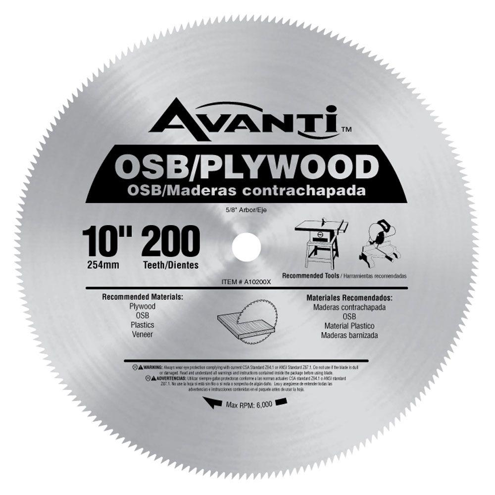 Avanti 10 In X 200 Tooth Osb Plywood, What Is The Best Blade To Cut Vinyl Plank Flooring