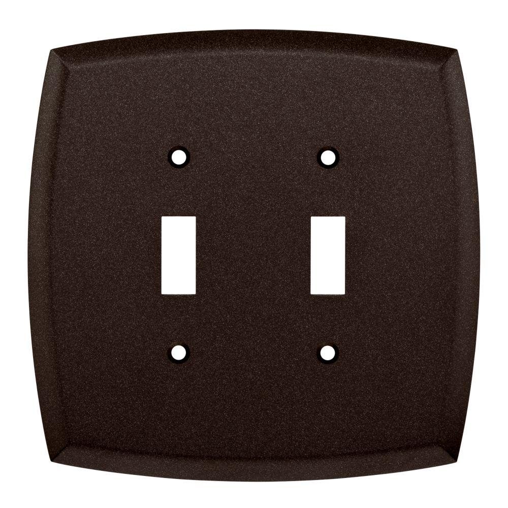 Liberty Amherst Decorative Double Light Switch Cover Cocoa Bronze Liberty Amherst Decorative Double Light Switch Cover Cocoa Bronze