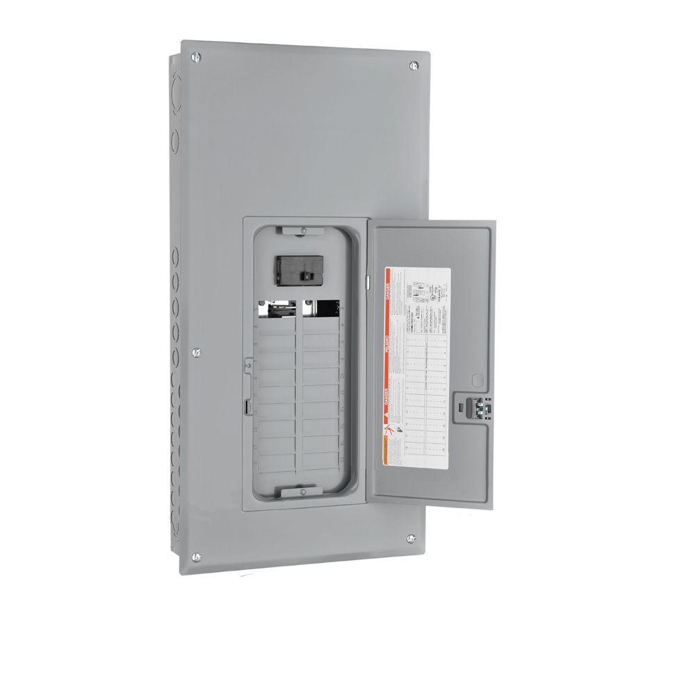 Square D Homeline 100 Amp 20Space 40Circuit Indoor Main Breaker PlugOn Neutral Load Center