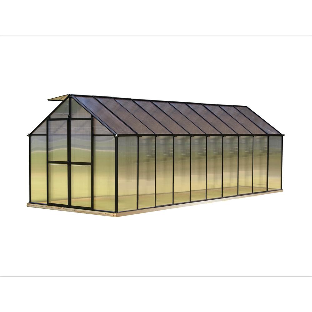 Monticello 8 ft. x 20 ft. Black GreenhouseMont20BK The Home Depot