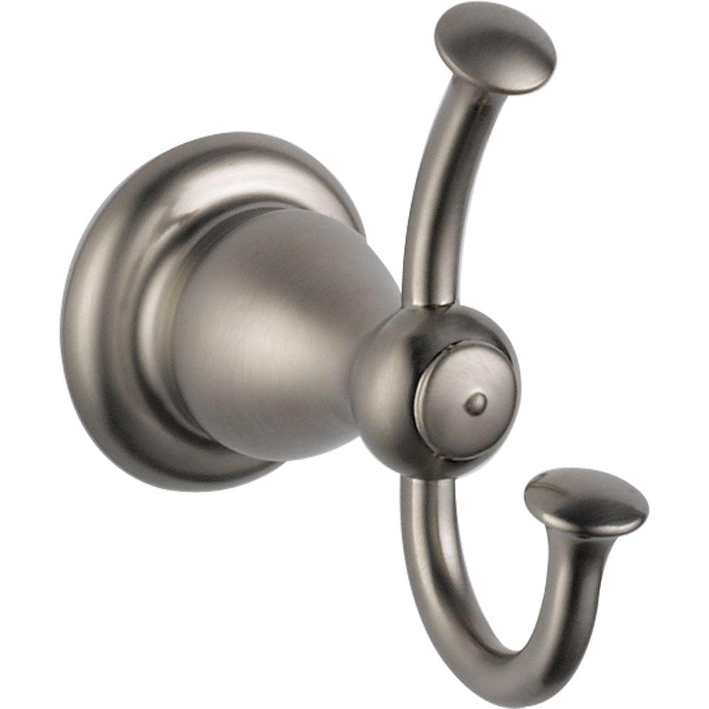 Delta Leland Double Robe Hook In Stainless-77835-ss - The Home Depot