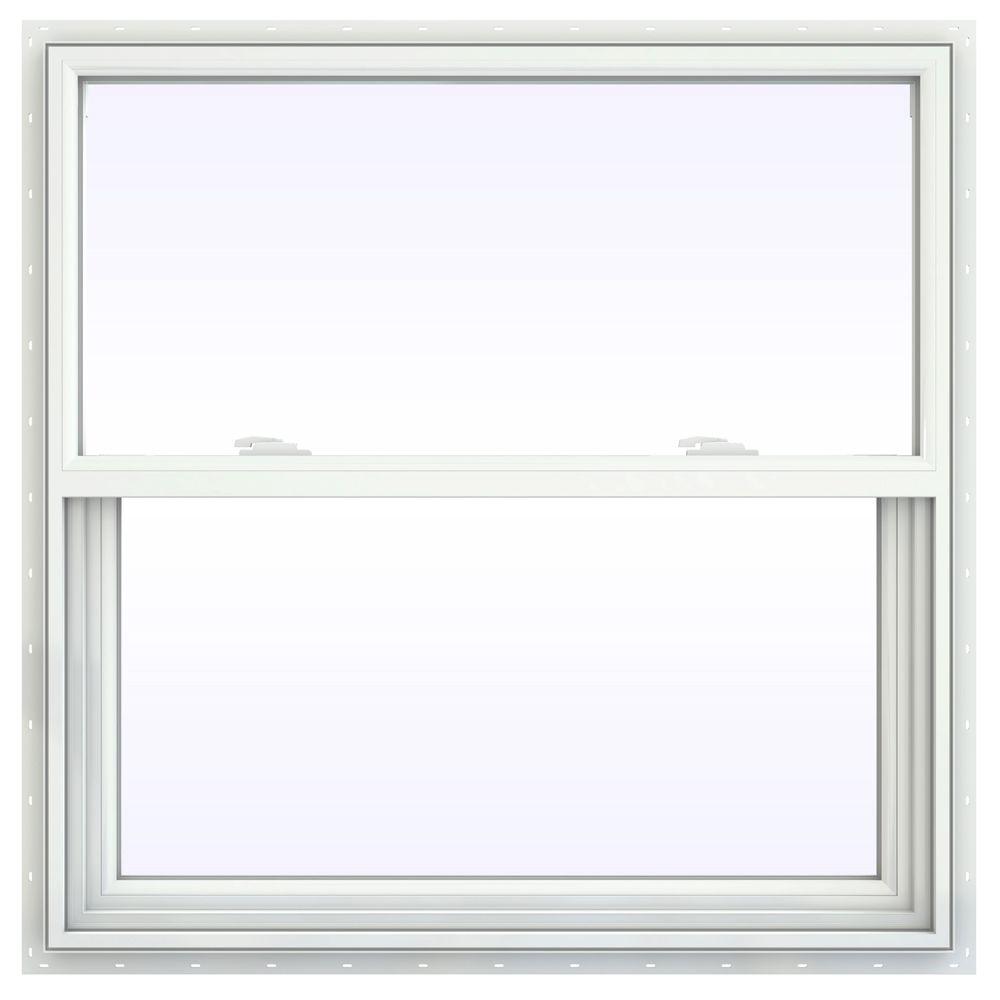 JELD-WEN 35.5 In. X 35.5 In. V-2500 Series Single Hung Vinyl Window ...