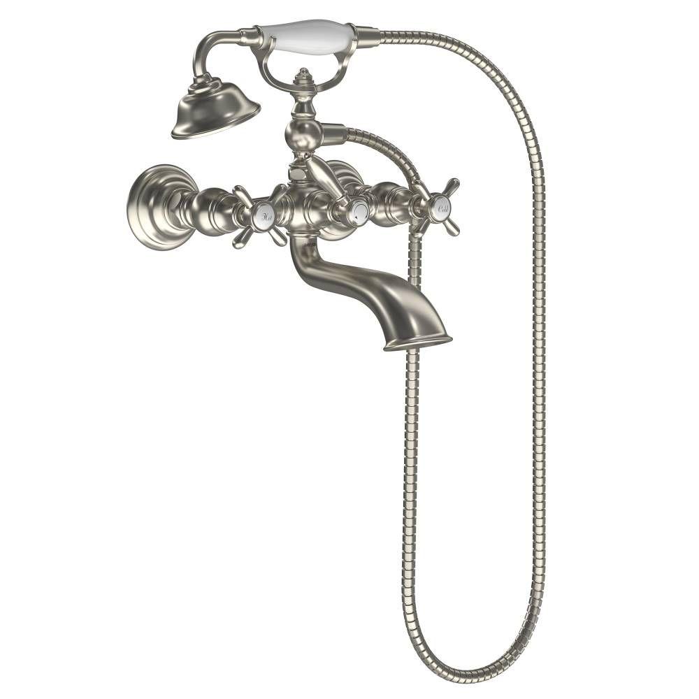 Moen Weymouth 2 Handle Wall Mount Roman Tub Filler Trim Kit In Brushed Nickel Valve Not Included
