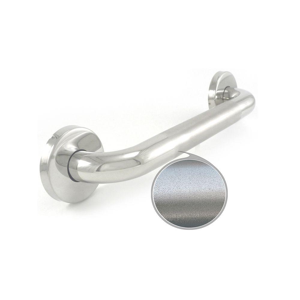 WingIts Premium Series 12 in. x 1.25 in. Grab Bar in Polished Peened
