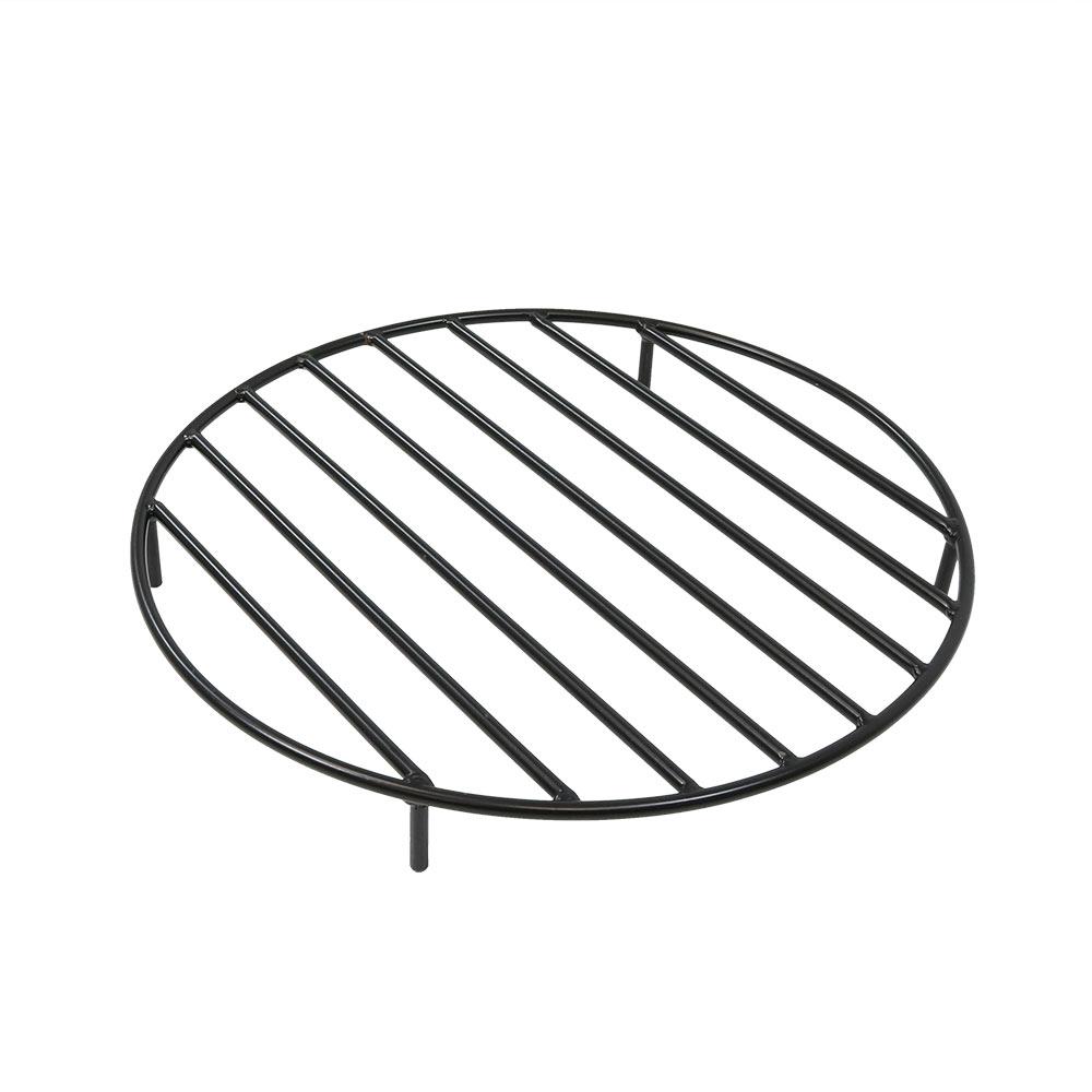 Sunnydaze Decor 22 In Round Black Steel Fire Pit Firewood Grate Nb Round Black Steel Fire Pit Firewood Grate