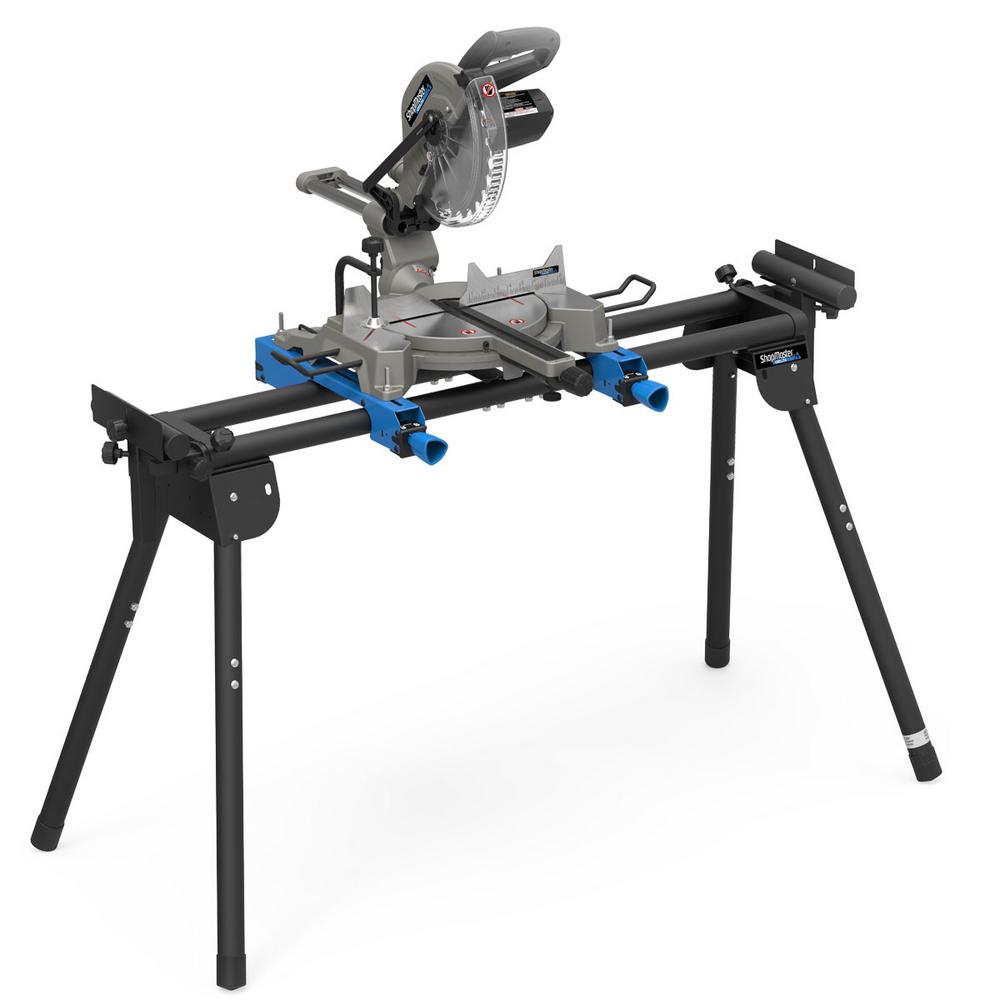 Sliding Miter Saw with Stand 10 Inches 15 Amp Single Bevel Laser