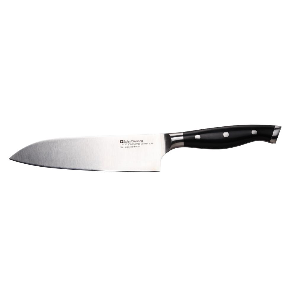 Swiss Diamond 7 In Santoku Knife Sdpk04 The Home Depot Swiss Diamond 7 In Santoku Knife