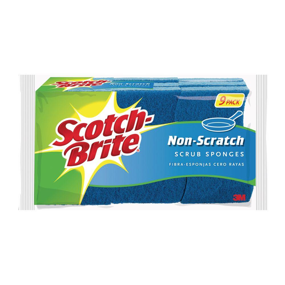 Scotch-Brite Non-Scratch Scrub Sponge (9-Pack)-529 - The Home Depot