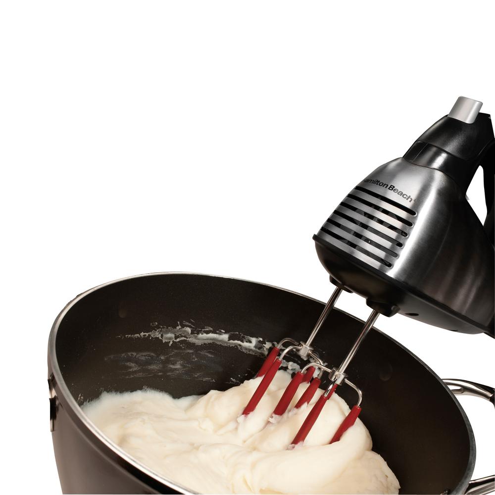 Hamilton Beach SoftScrape 6Speed Stainless Steel Hand Mixer with Snap