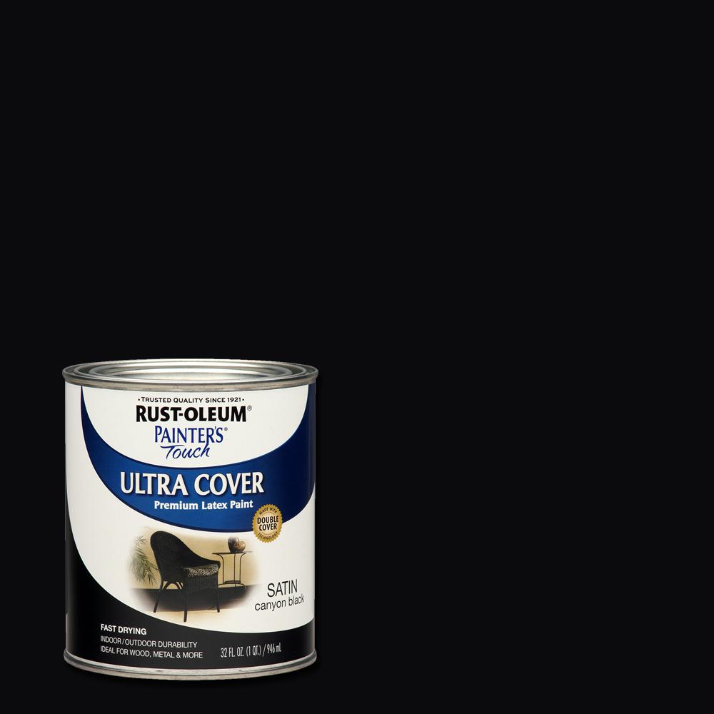 Rust Oleum Painter S Touch 32 Oz Ultra Cover Satin Canyon Black   Canyon Black Rust Oleum Painter S Touch Protective Enamels 267332 64 1000 