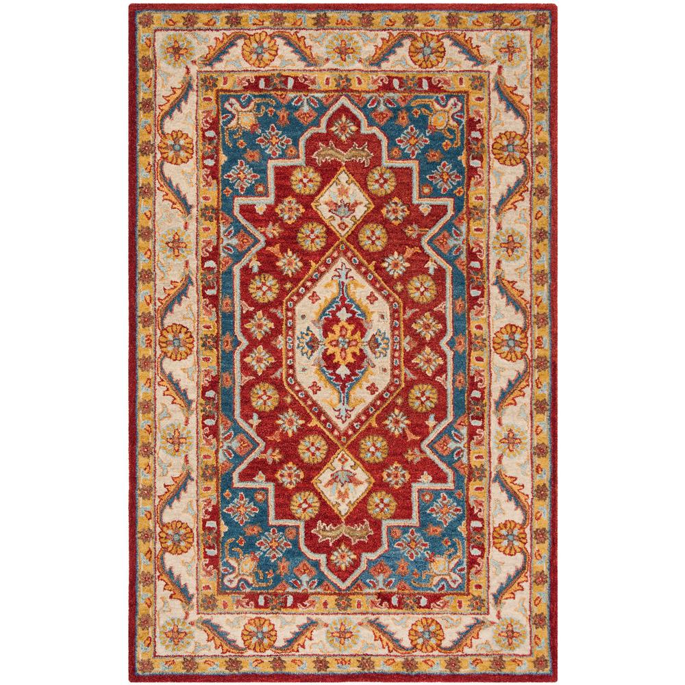 Safavieh Antiquity Red Blue 8 Ft X 10 Ft Area Rug At503q 8 The Home Depot