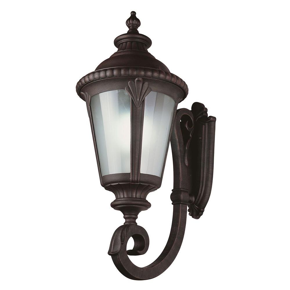 Bel Air Lighting 1 Light Rust Outdoor Wall Lantern 4411 Rt The Stewart 1 Light Rust Outdoor Cfl Wall Lantern