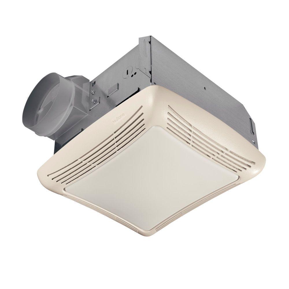 NuTone 50 CFM Ceiling Exhaust Bath Fan With Light 763N The Home Depot   Nutone Bath Fans 763n 64 1000 