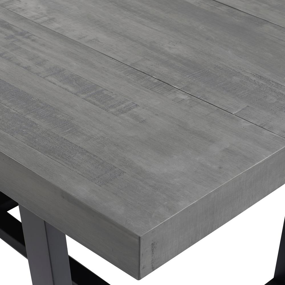 Welwick Designs 52 In Distressed Grey Solid Wood Dining