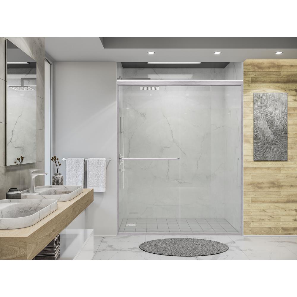 Holcam Distinctive 60 In X 70 5 In Semi Frameless Sliding Shower