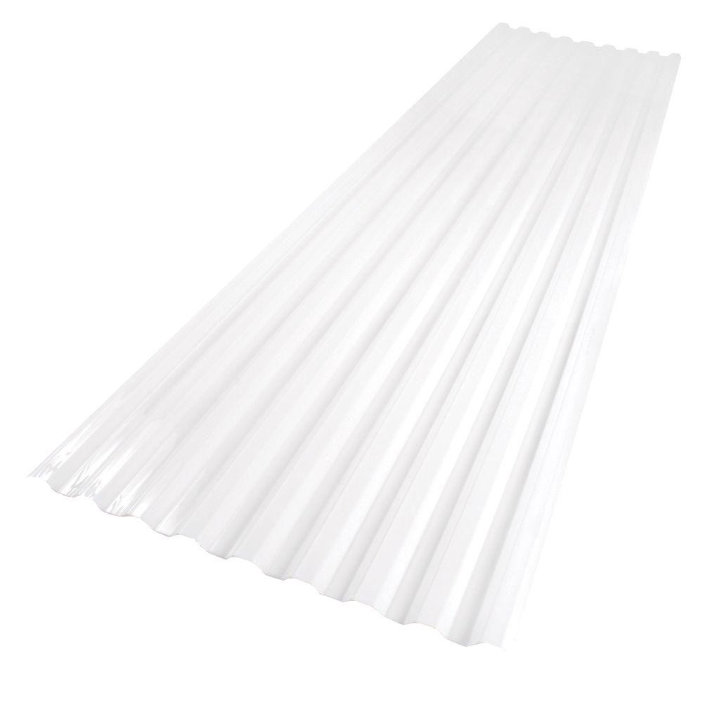 Palruf 26 In. X 8 Ft. White PVC Roof Panel-101336 - The Home Depot