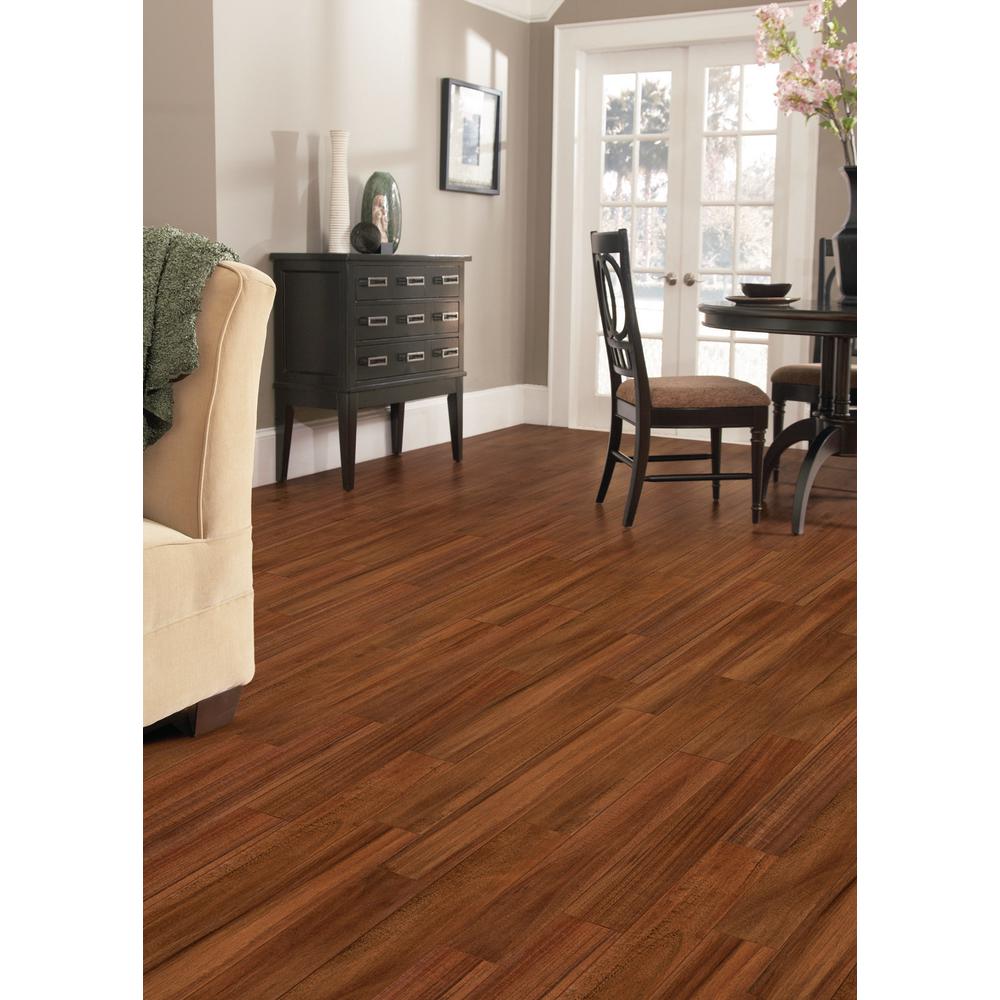 Home Legend Hand Scraped Tobacco Canyon Acacia 3 8 In T X 4 3 4 In W X Varying L Click Lock Hardwood Flooring 24 94 Sq Ft Case