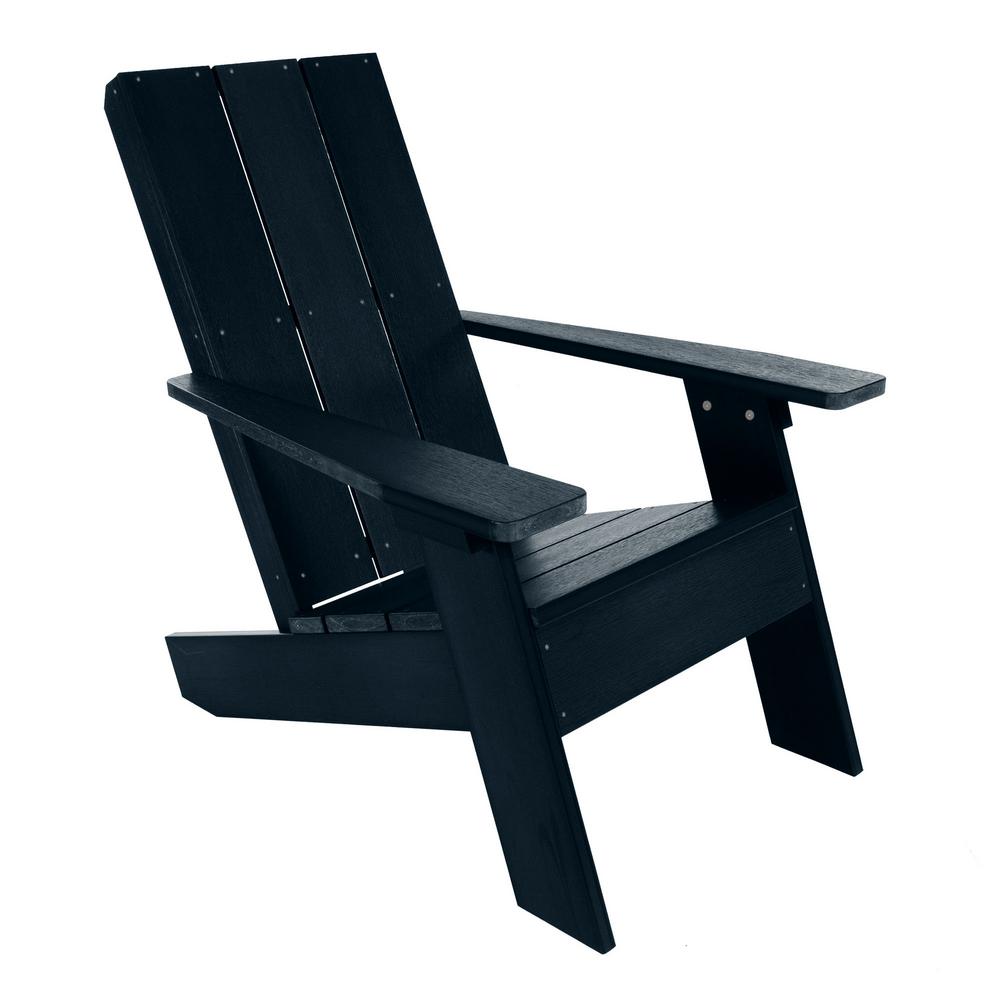 Highwood Barcelona Modern Federal Blue Plastic Adirondack Chair Ad Chrad01 Fbe The Home Depot