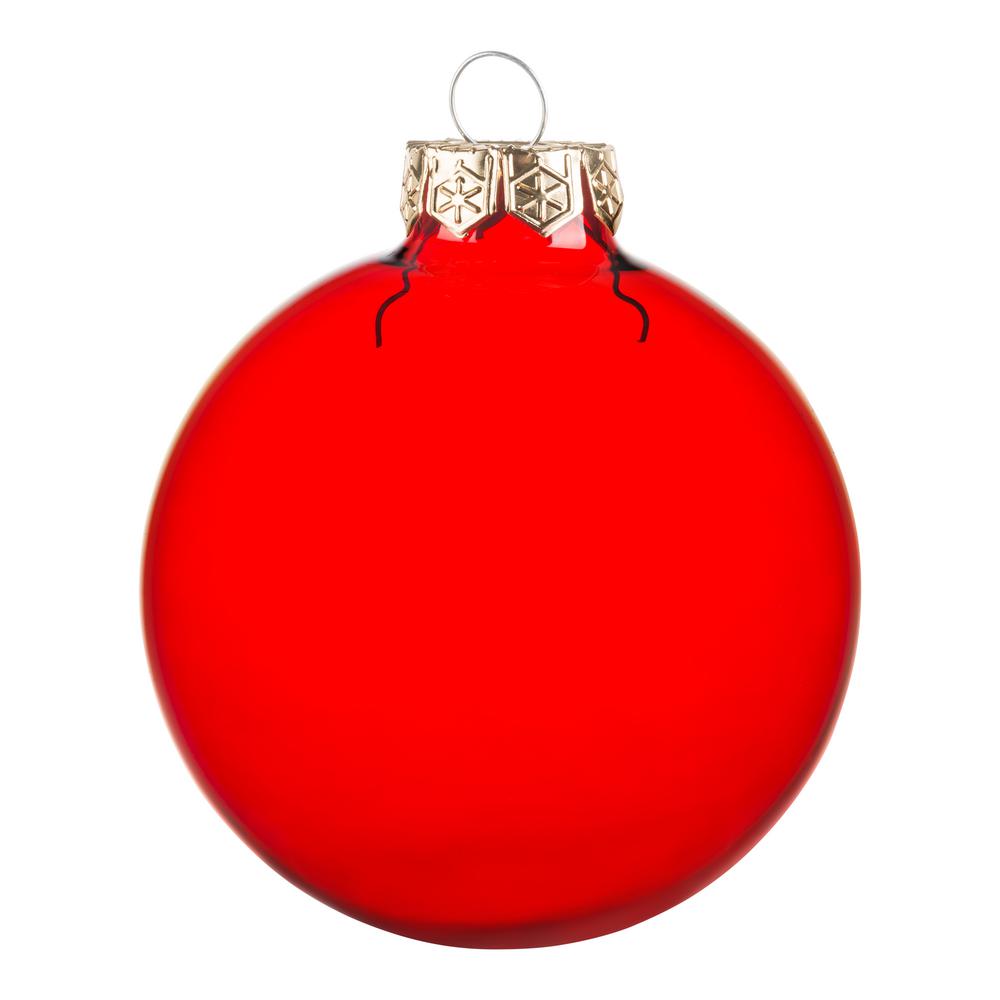 Whitehurst 1.25 in. Red Clear Glass Christmas Ornaments (40Pack)28970