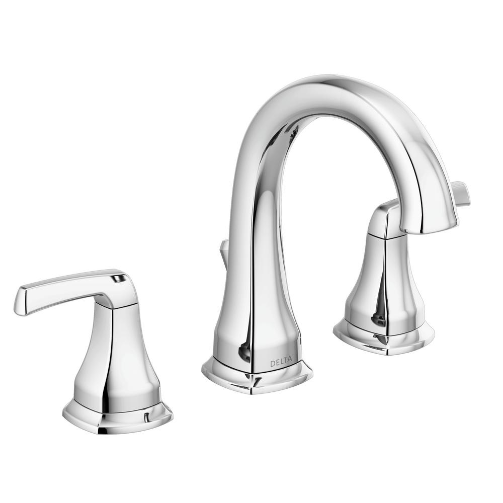 Delta Portwood 8 In Widespread 2, Chrome Bathroom Faucets