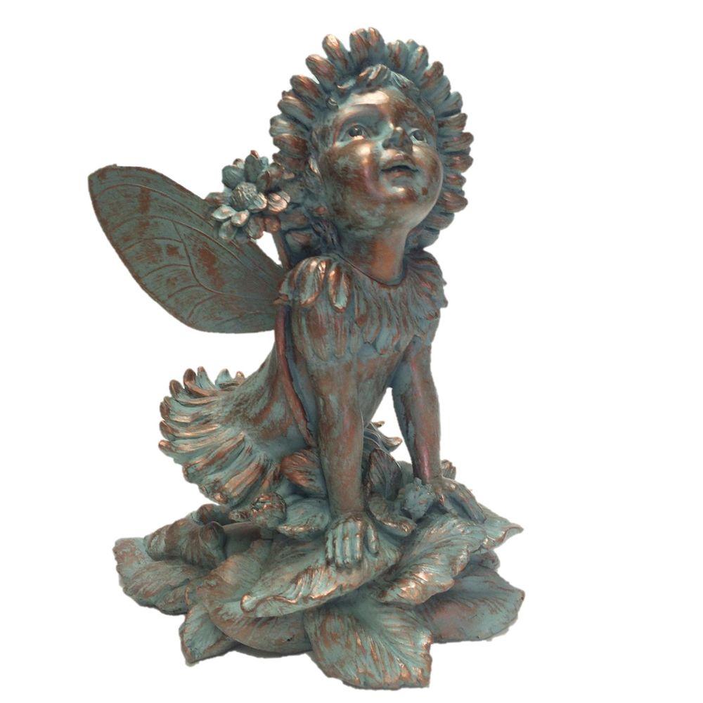 Suffolk Fairies 18 in. Fairy Butterfly Bronze Patina Collectible Garden