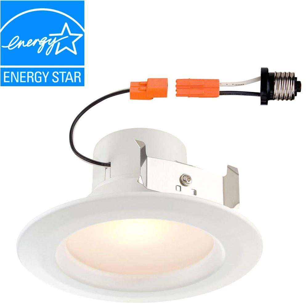 Envirolite Standard Retrofit 5 In 6 Warm White Recessed Led Standard Retrofit 4 In White Recessed Trim Soft Led Ceiling Light