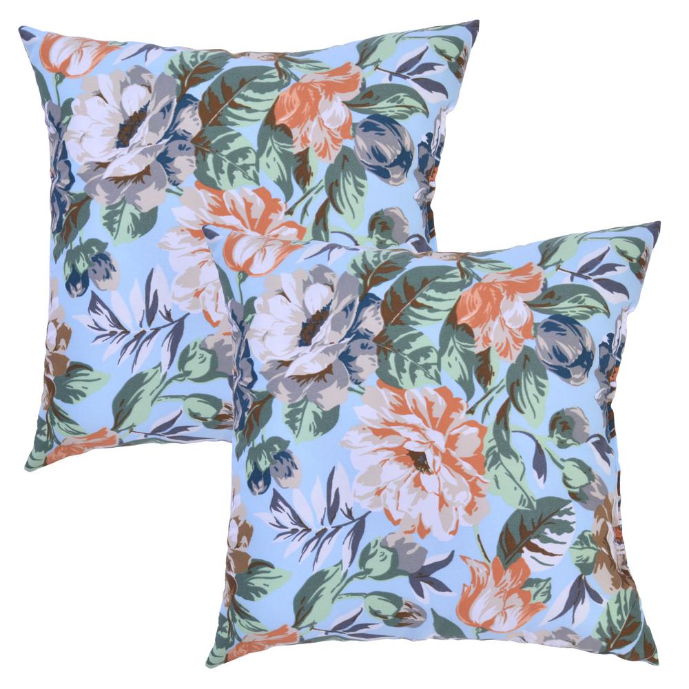 Plantation Patterns, LLC Charleston Floral Square Outdoor Throw Pillow