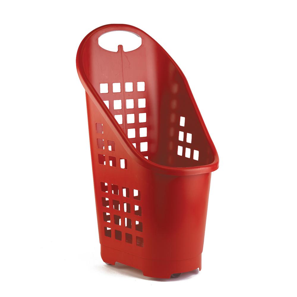 red laundry basket
