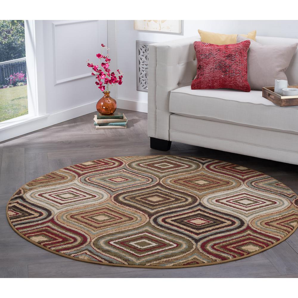 Tayse Rugs Hampton Contemporary Beige 8 Ft Round Area Rug Hmp5721 Contemporary Beige 8 Ft Round Area Rug