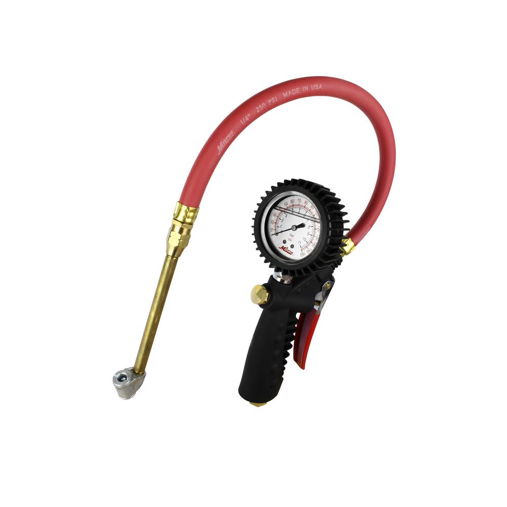 Nynel Digital Tyre Inflator with Pressure Gauge 250 PSI with Batteries 3 Steel Fitting Brass Air Chuck Screwdriver Seal Tap 5 Valve Caps Tire Pressure Measure for Car Motorbike Small Truck
