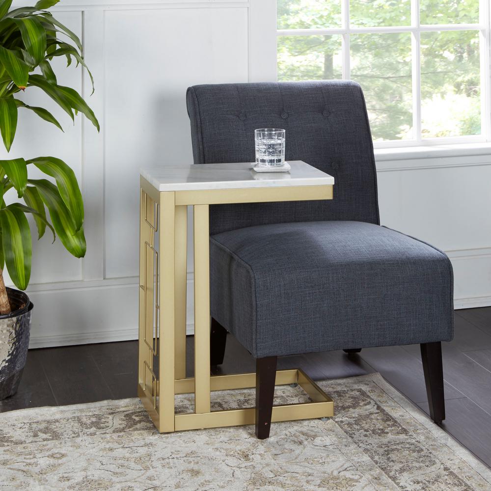 Silverwood Furniture Reimagined Metal Double Square C Table with Square AccentCPFT1325B The