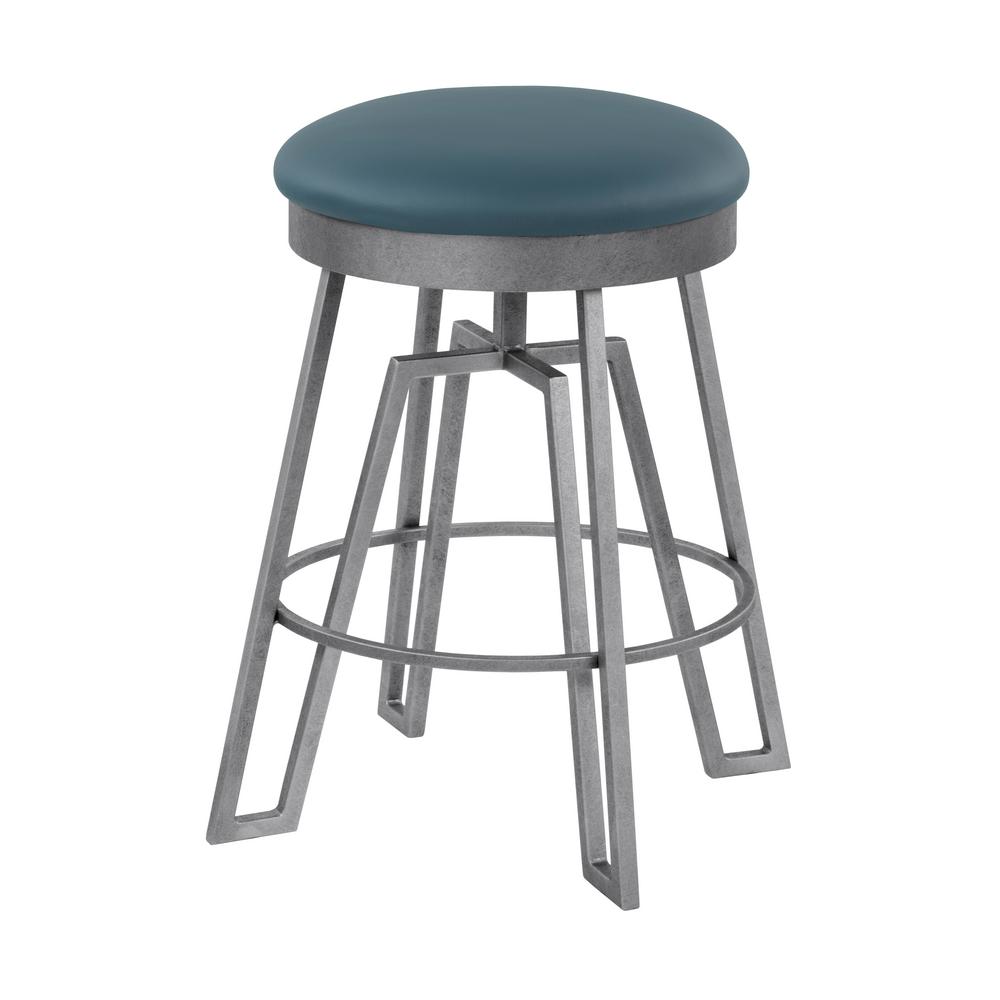 Office Star Products Bristow 26 in. Blue Metal Bar Stool (Set of 4