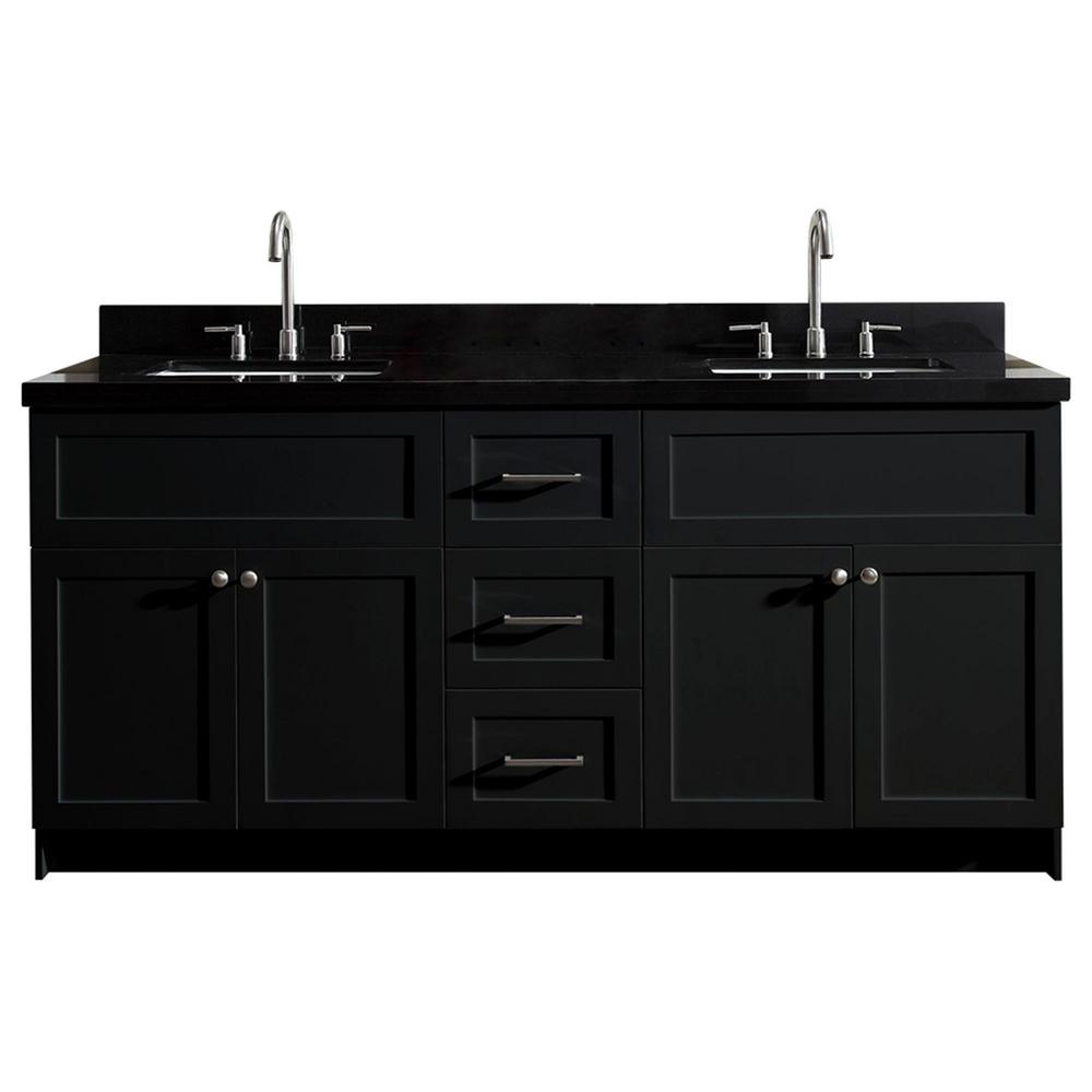 Black Double Sink Vanities with Tops Bathroom Vanities The Home