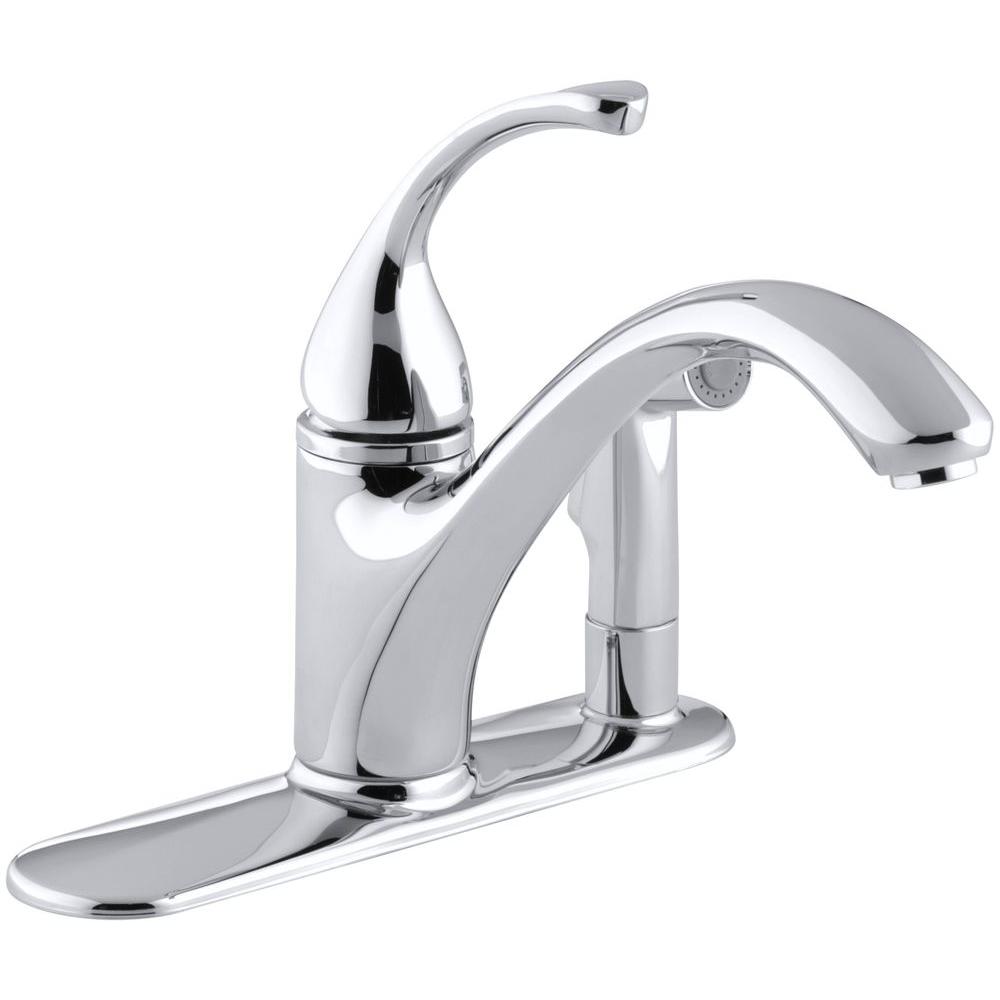 Kohler Forte Single Handle Standard Kitchen Faucet With Side