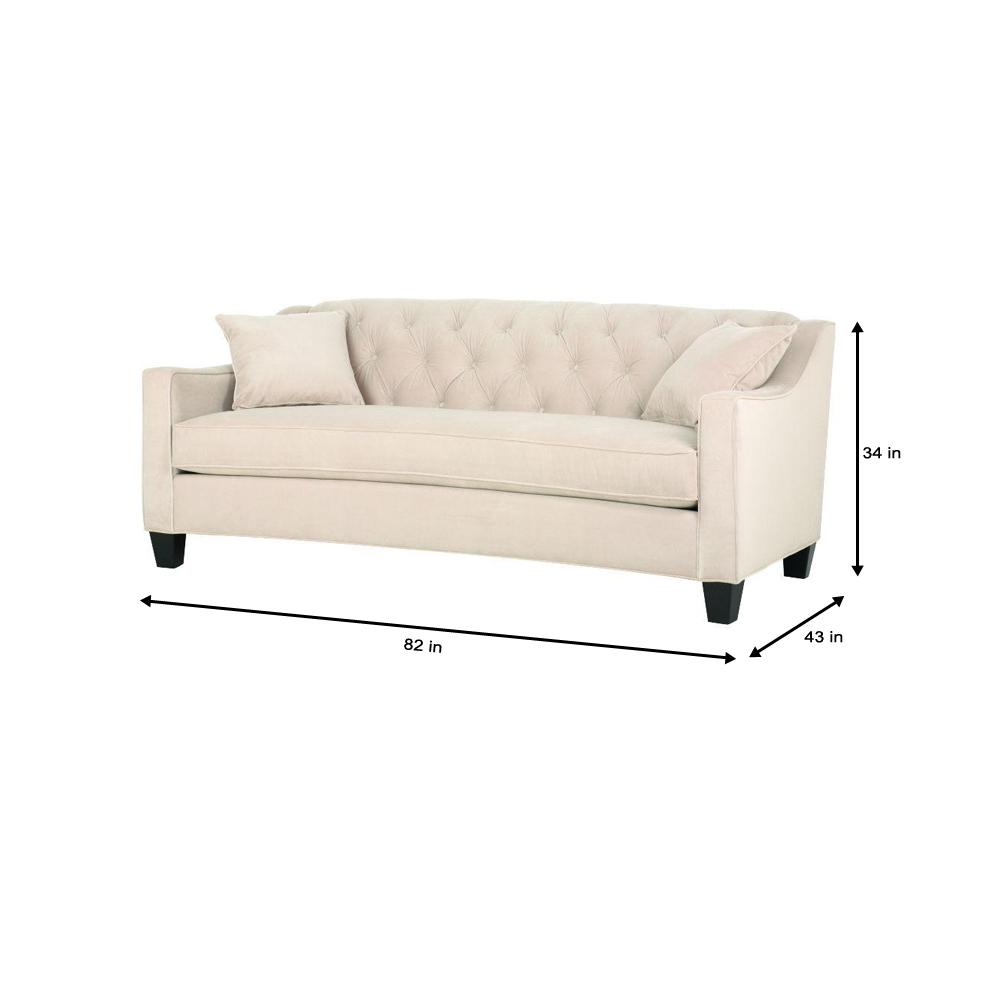 Home Decorators Collection Riemann 81 5 In Pearl Polyester Sofa