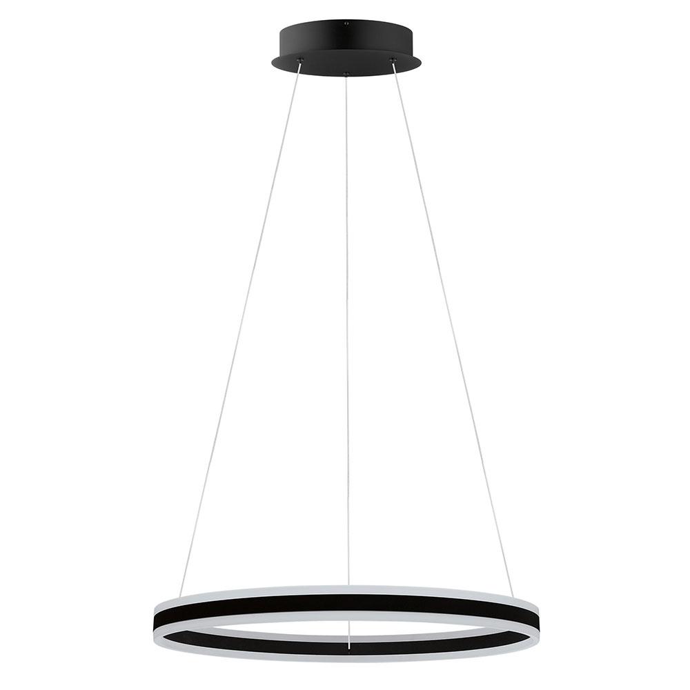 Eglo Tonarella 2 Light Black And White Acrylic Led Round Open Pendant