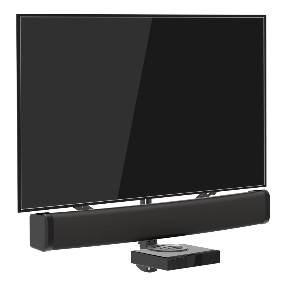 tv mount with soundbar shelf