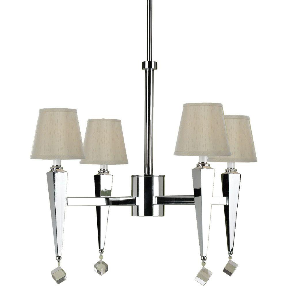 Af Lighting Supernova 20 Light Chrome Chandelier 5694 20h The Home 6680 4 Light Chrome Chandelier With Cream Shades