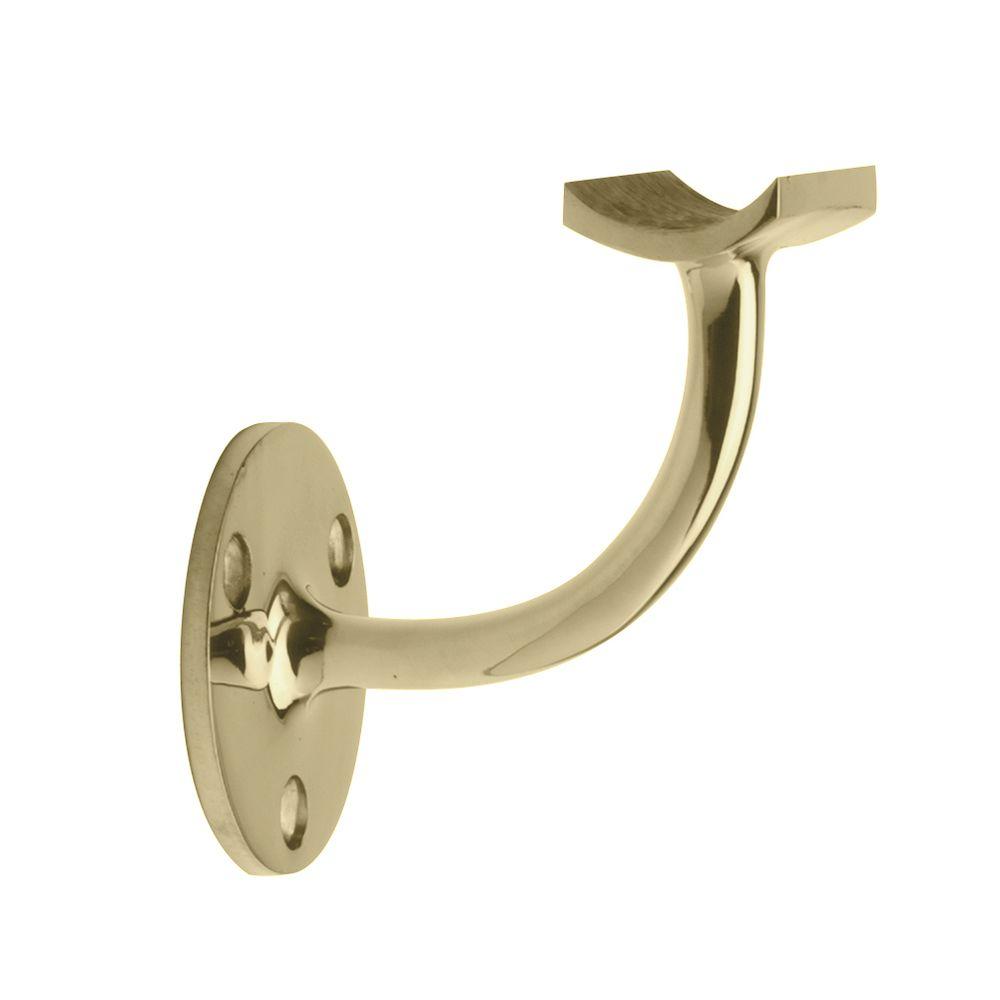 Unbranded Polished Brass Combination Bar Foot Rail Bracket for 1-1/2 in ...