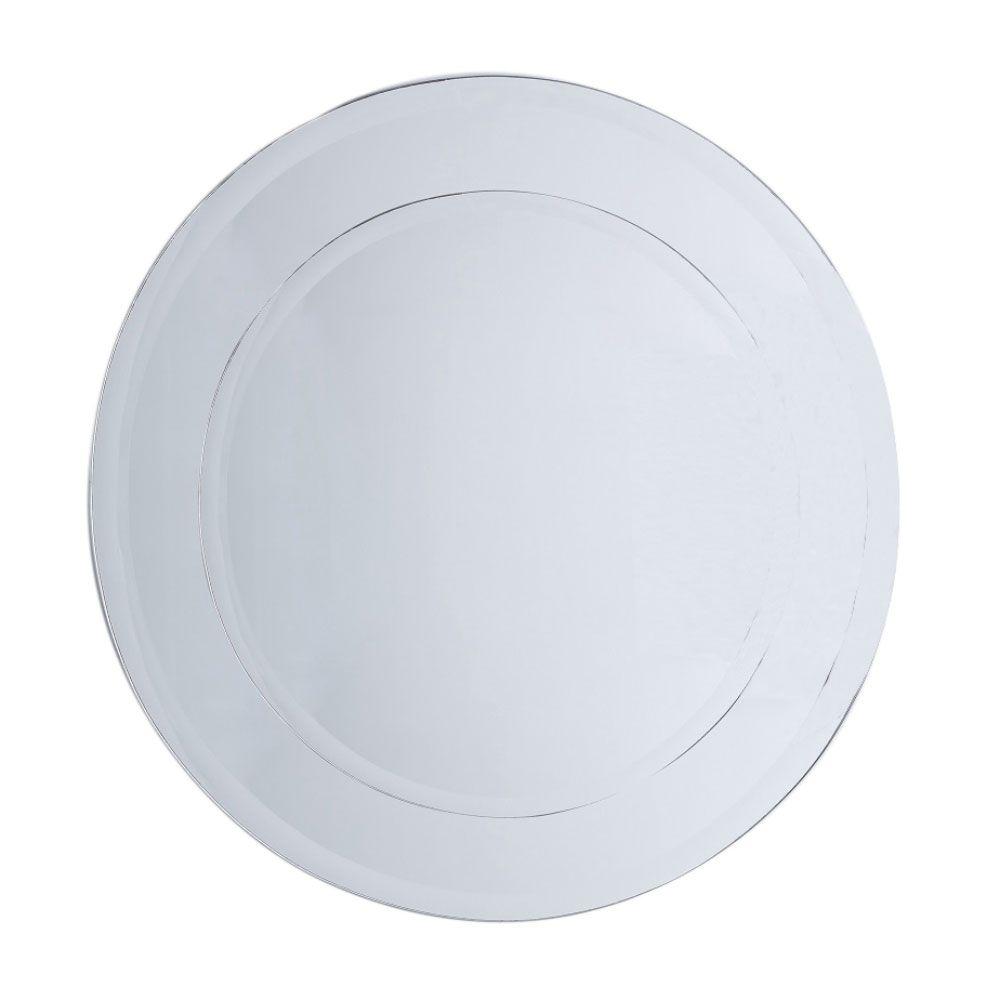 Bellaterra Home Aurora 35 In X Single Frameless Round Bellaterra Home Aurora 35 In X Single Frameless Round Beveled Wall Mirror
