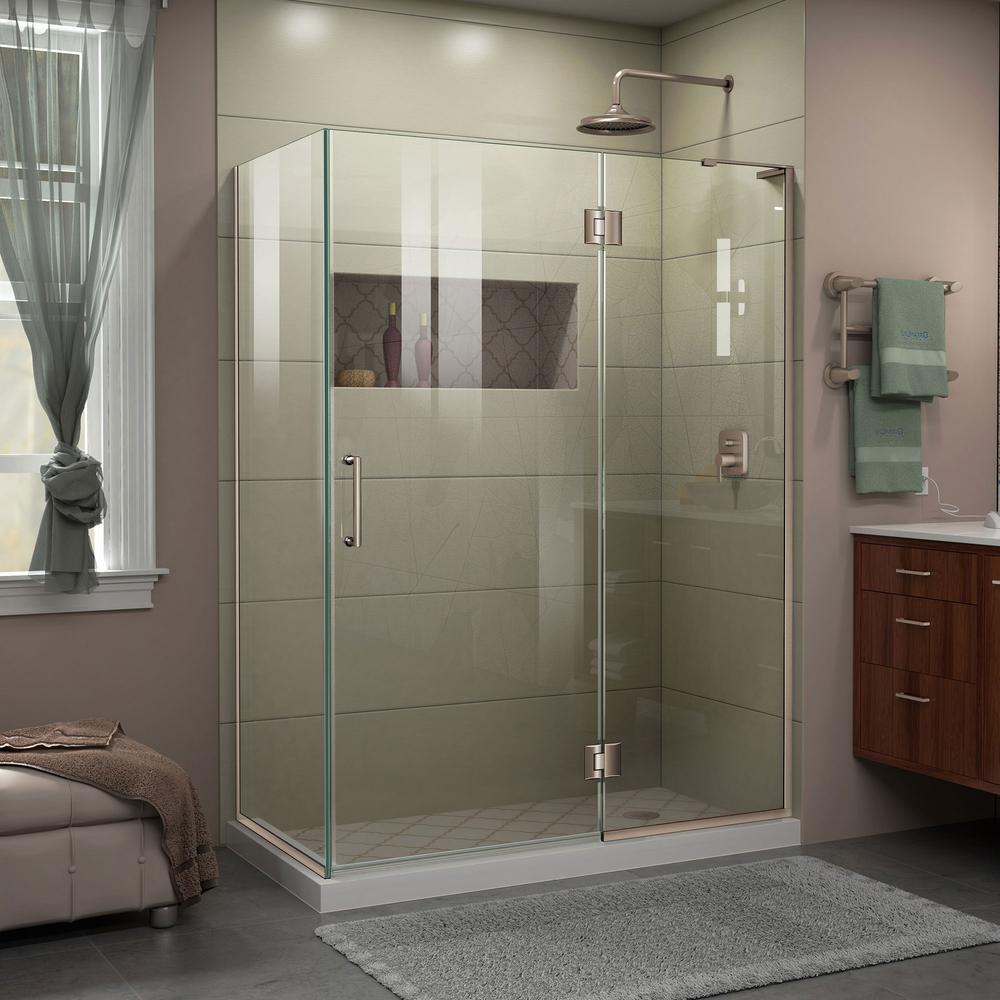 DreamLine Unidoor-X 48-3/8 in. W x 30 in. D x 72 in. H Frameless Hinged ...