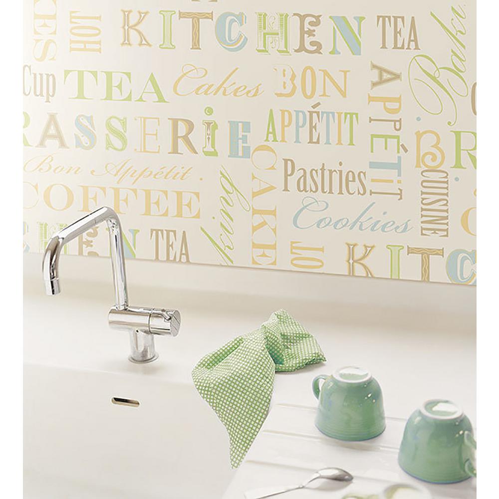 Norwall Kitchen Script Wallpaper KC28541 The Home Depot
