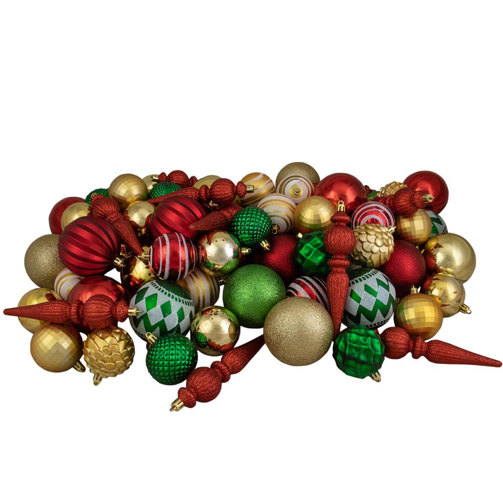 red and gold christmas ball ornaments