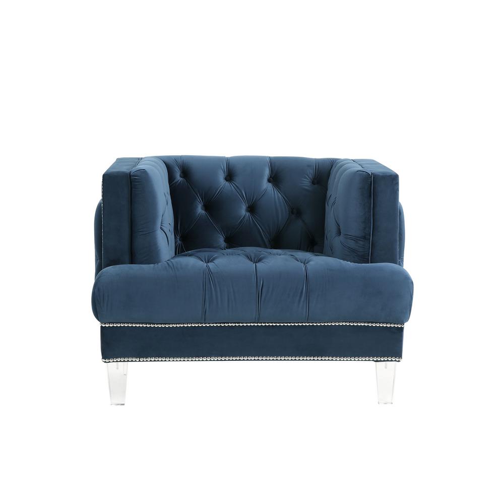 Acme Furniture Ansario Blue Velvet Occasional Chair