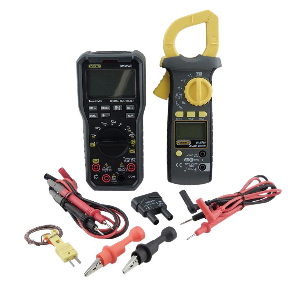 General Tools Electricians Kit with TRMS Multimeter and Auto-Ranging Clamp Meter by General Tools