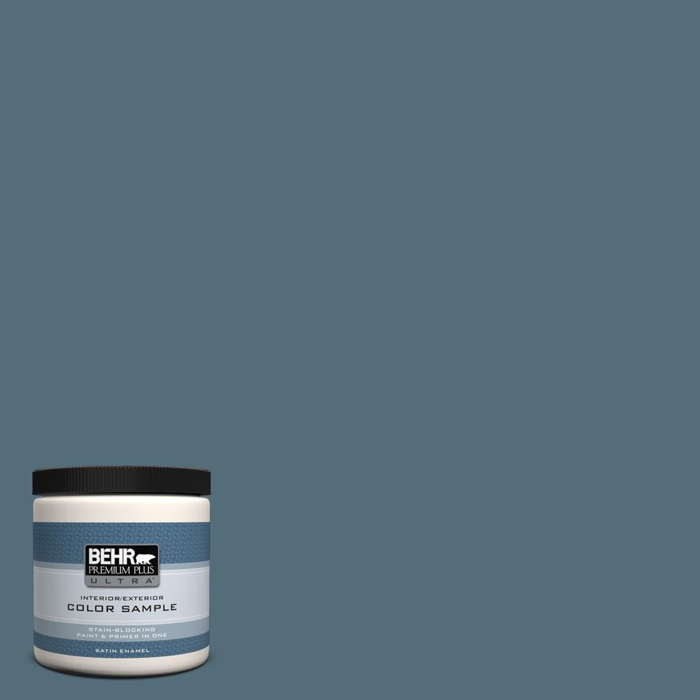 BEHR Premium Plus Ultra 8 oz. N4806 Nypd Satin Enamel Interior